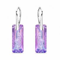 Sidabriniai auskarai moterims DiamondSky „Growing Crystal II (Vitrail Light)„ su Swarovski kristalais