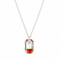 Kaklo papuošalas moterims DiamondSky „Symbiosis II (Red Magma)“ su Swarovski kristalais