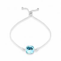 Sidabrinė apyrankė moterims DiamondSky „Glare (Aquamarine)“