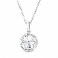 Sidabrinis kaklo papuošalas moterims DiamondSky „Clarice“ su Swarovski kristalais