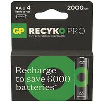 Gp Battery Batteries R6/AA 2000MAH recyko PRO 4PCS. GP210AAHCBR21-2TLB4