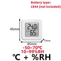 Mini LCD Digital Thermometer Hygrometer Indoor Room Temperature Humidity Meter Sensor Gauge Weather Station MNI-B white