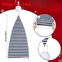 Medvilninė Unisex kepurė su baltu pomponu ir klasikinėmis juostelėmis laisvalaikiui Style12 blue