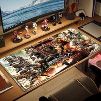 Anime Attack-on-Titan Color Mouse Pad Large Gaming Table Cushion Non-slip Laptop Tablet Big Mousepad XXL Mat Mini PC Playmat With Lock edge 30cmx60cm(11.8x23.6inch) brown
