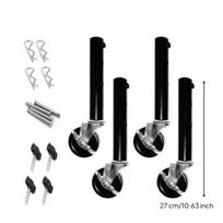 4 Pieces Table Leg Extenders with Wheels Metal Furniture Extension