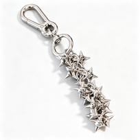 Meteor Hammer Keychain Pendant, Dark Punk Bag Pendant, Accessory Bag Hanging. white