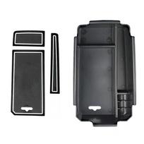 1Pc For Volvo XC40 2019 2020 Car Central Armrest Storage Box Organizer Center Console ABS Container Bracket Black+White gray