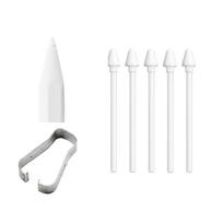 Tab S11 Pieštuko antgalis Stylus Pen Keičiamas antgalis Samsung Galaxy Tab S11/S11 Ultra Stylus S Pen antgaliams Atsarginiai antgaliai su metaliniu spaustuku 6 balta
