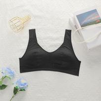 Didelė krūtinė daro jus lieknesnę ir apsaugo nuo nukarimo Push-up liemenėlė Kvėpuojanti Be plieninių lankelių Didelė krūtinė Papildomo dydžio liemenėlė XL juoda