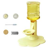 Adjustable Elevated Gravitys Pet Automatic Water Dispenser No Electricity Required With Suction Cup Anti Tipping For Cats Dogs 1 set geltona