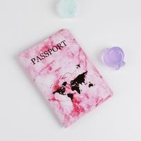 Moterys Vyrai Paso laikiklis Paketas Piniginės Krepšiai Madingi Laiškai Marmuro Stilius Kelionės Paso ID Kreditinės kortelės dangtelis Piniginės maišelis pink