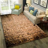 3D Egipto faraono hieroglifų kilimas kilimėlis namų svetainei miegamajam sofai prie durų dekoras, vaikams plotinis kilimėlis neslystantis grindų kilimėlis 40x60cm brown