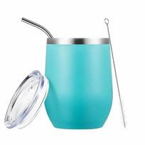 Premium Bombilla High Quality Yerba Mate Gourd Set Double-Wall Stainless Steel Mate Tea Cup and Bombilla Set Includes Yerba Mate Gourd Cup With One 301-400ml blue