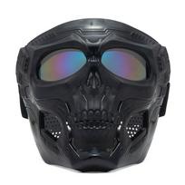 Skull Ghost-shape Motocross Skulls Mask Skull Ghost-shape Glasses Riding Mask Motorcycle Goggles Black-Colorful gray