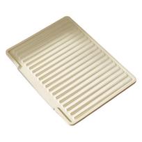 Silikoninis padėklas indams džiovinti ant stalviršio, 40 x 30 cm, briaunotas dizainas, su įmontuota nutekėjimo sistema, virtuvės organizatoriams prie kriauklės beige