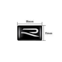 10/20/50pcs 3D Epoxy Emblem Car Interior Stickers Decoration For Volkswagen VW Caddy Scirocco Beetle Golf Sharan Polo R Line GTI 10pcs black