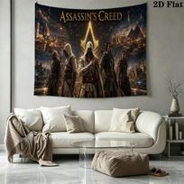 Assassin Creed Sieninis gobelenas Estetiškas sieninis kabinamas spausdintos medžiagos pledas Dekoratyviniai gobelenai miegamajam svetainei namų dekoravimui 130cm x 150cm