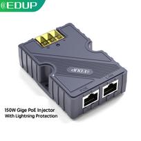 EDUP PW9603 Starlink 150W GigE PoE Injector Lightning Protection 8KV ESD Surge Safe Network PoE Adapter for Starlink V2/Gen3 PW9603