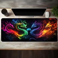 Fantasy Black Dragon Large Desk Mat Antislip Rubber Mousepad For Esport Gaming Room Pc Keyboard Workstation Desktop Decor 800x400x2mm
