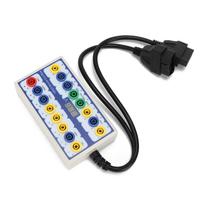16pin OBD2 Breakout Box OBDII Protocol Detector Diagnostic Signal Connector Rapid Detection Tool for Vehicles black