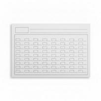 4xPengsheng Art Color Swatch Cards for Colored Pencils, Watercolors, Markers 72 Colors, 300g White 4 Pcs