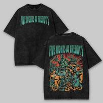 Vintage Style Five Nights At Freddy's Vintage T-Shirt, FNAF T-Shirt, Gift For Wo 110 black