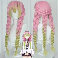 Kamado Tanjiro, Agatsuma Zenitsu, Kanroji Mitsuri, Tomioka Giyu, Tokito Muichiro Halloween Anime Character Cosplay Wigs Wigs only pink