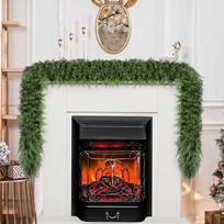 Norfolk Soft Touch Rattan Cedar Christmas Fireplace Decor gray