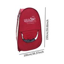 Weather Proof Tent Single Person Portable Shelter Waterproof Instant Wind Resistant Up PVC red