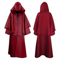 Viduramžiškas su gobtuvu chalatas apsiaustas 5 spalvos Vienuolio chalatas apsiaustas Cape Ilgomis rankovėmis Būrėjo apsiaustas Helovino scenos Cosplay kostiumai Naujas XXXXXL brown