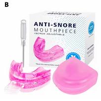 Adjustable Anti Snoring Mouthpiece Screw Adjust Anti Snore Device Teeth Retainer Night Mouthguard Sleep Aid for Men Women 3 rožinė