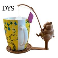 Frog Coaster Fishing Animal Tea Bag Holder, 3D Printed Heat-Resistant Coaster, Accessory for Shaped Cup and Coffee Mug, Gift Lovers & Enthusiasts gray