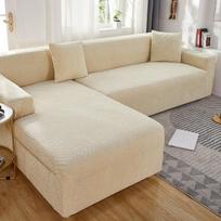 Vandenį atstumiantis L formos kampinis sofos užvalkalas, žakardinis tamprus sofos užvalkalas, skirtas gyvenamajam kambariui, 1/2/3/4 vietų 1-seater (90-140cm) beige