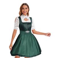 Moteriškas Oktoberfesto kostiumas, pasirodymo kostiumas, darbo sijono kostiumas M žalia