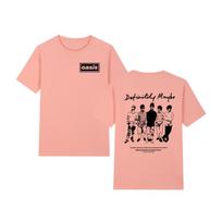 Oasi Band Logo Vintage T-shirt definitely maybe Fashion Casual Y2K Cotton Men T shirt New Tee Tshirt Womens Tops 4XL beige