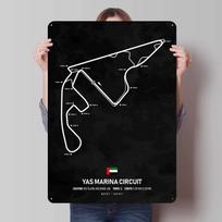 F1 Lenktynių Trasų Tekstūra Metalo Ženklas Plakatas Miegamojo Dekoras Svetainės Dekoras Vyrų Retro Skardos Ženklas Sienos Meno Dekoras 7.9x11.8In(20x30cm) white