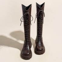 Nauji Moteriški Liekninantys Ilgi Batai Madingi Batraiščiais Užsegami Batai Rudens Žiemos Moteriški Elegantiški Riteriški Aulinukai Iki Kelio 39 black