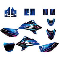 Pilnas lipdukų komplektas Yamaha TTR50 (2006–2015 m) - Grafinės fono lipdukai Thickened Crystal Film - 29mil blue