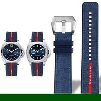 Panerai SUBMERSIBLE dirželis Luna Rossa PAM1466 PAM1391 PAM1565 Apyrankė Guminė juosta 22mm 24mm 26mm Vyriška laikrodžio apyrankė Atspari vandeniui 24mm gray