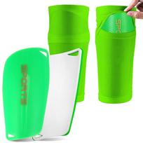 Loogdeel Soccer Shin Guards Ideal For Kid Youth Teen Adult - Shin Guards Sleeves With Inserted Pocket Cushion Protection Reduce Shocks S žalia