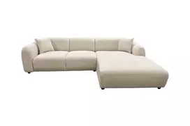 „Leia Divansofa Right“ fotelis – smėlio spalvos „Boucle“