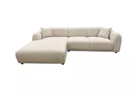 „Leia Divansofa Left“ fotelis – smėlio spalvos „Boucle“