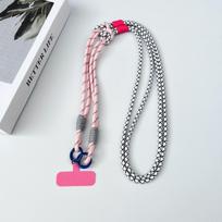 Personalizuota madinga dviejų spalvų universali mobiliojo telefono virvelė įstrižai per petį, ilga virvė, peties dirželis, madinga saugos virvė Polyester / Nylon gray