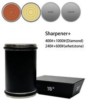 Rolling Knife Sharpener Magnetic Knife Holder Diamond Sharpening Stone with15°18°20°22°Degrees Angle Roller Kitchen Accessory Sharpener gray