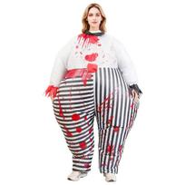 Helovino šventės milžiniško kūdikio pripučiamas kostiumas - Unisex juokingi lėlės rekvizitai Adult (Height: 155-190 cm) white