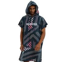 MANGO mikropluošto pončo rankšluostis Banglenčių paplūdimio persirengimo rankšluostis su gobtuvu, Vandens sporto reikmenys, Suaugusiems vyrams moterims 110x85cm black