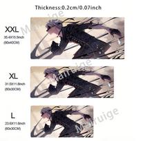 Game NieR Automata Large Multi-size Mouse Pad PC Computer Game 2B Mousepad Keyboard Desk Mats Office Rubber Anti-slip Mouse Mat 30cmx60cm(11.8x23.6inch) black
