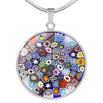 Italija Venecija Murano stiklas Moteriški mados papuošalai Pakabukas Karoliai 50cm(Necklace Size) gray