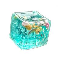 Ocean Blind Star Balls Cube Stress Relief Sensory Toy Maltose Fidget Squeeze Anti-Stress Slow Rise Apple Model Desktop Ornament blue
