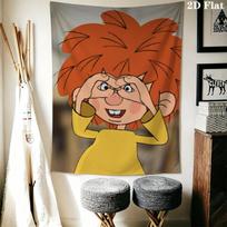 Meister Eder Und Sein Pumuckl Wall Tapestry Aesthetic Wall Hanging Printed Fabric Blanket Decorative Tapestries for Bedroom Living Room Home Decor 180cm x 230cm